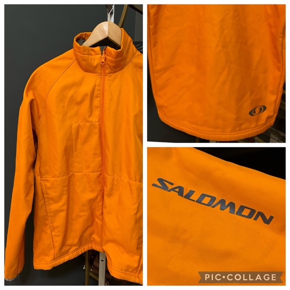 Salomon Other - Salomon Ski Jacket Medium Fleece Lined Orange Gray Accent